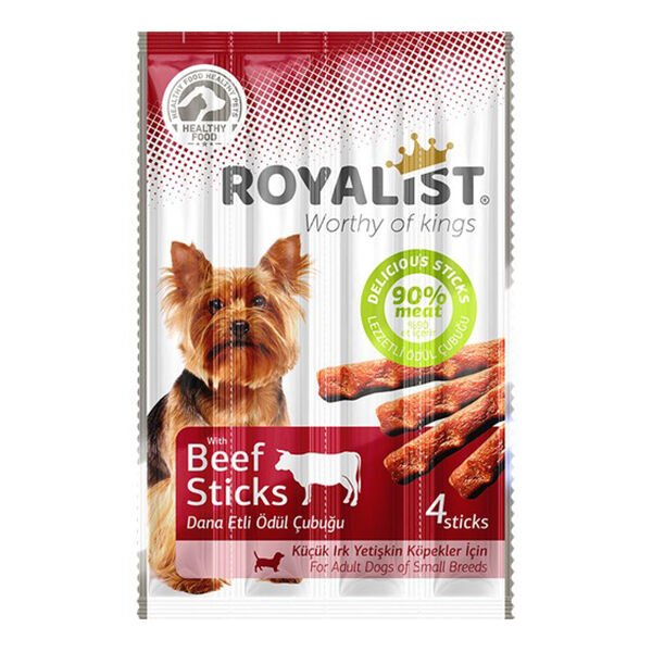 Royalist Küçük Irk Biftekli Sticks Yetişkin Köpek Ödül Maması 20 Gr