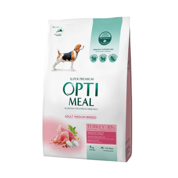 Optimeal Orta Irklar için Hindi Etli Yetişkin Köpek Maması 4 Kg