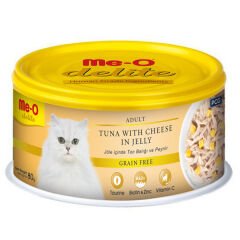 Meo Delite Tahılsız Jöle İçinde Ton Balıklı ve Peynirli Yetişkin Kedi Konservesi 80 Gr