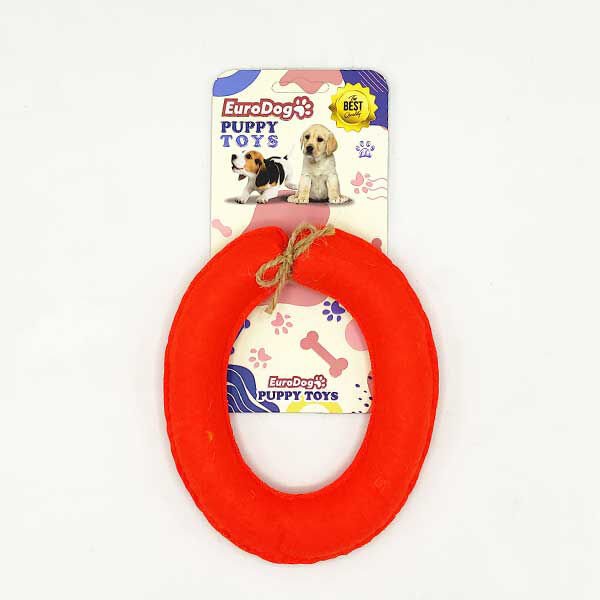 Euro Dog Puppy Toys Peluş Sucuk Yavru Köpek Oyuncağı Kırmızı