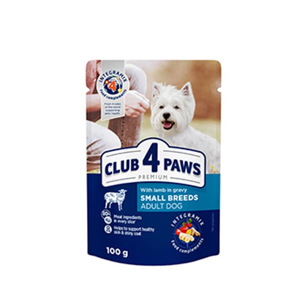 Club4Paws Kuzu Etli Soslu Pouch Yetişkin Konserve Köpek Maması 100 Gr