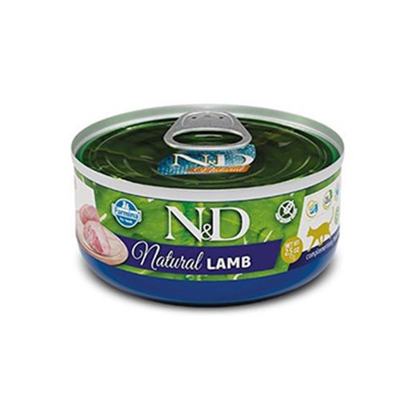 N&D Natural Kuzu Etli Konserve Yaş Kedi Maması 140 Gr