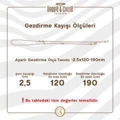 Doggie Classic Deri Köpek Gezdirme Tasması Medium Siyah 2x120-190 Cm