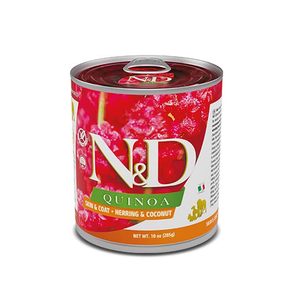 N&D Quinoa Ringa Balıklı ve Hindistan Cevizli Konserve Yaş Köpek Maması 285 Gr