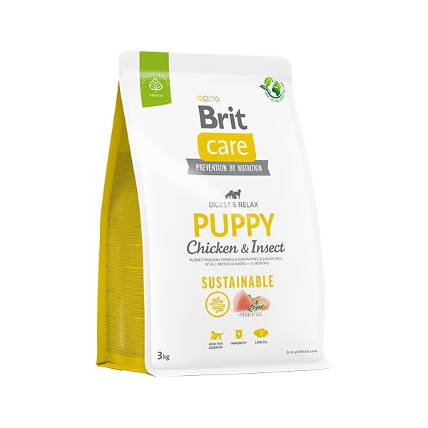 Brit Care Sustainable Tavuklu ve Böcek Proteinli Yavru Köpek Maması 3 Kg
