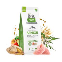 Brit Care Sustainable Tavuklu ve Böcek Proteinli Yaşlı Köpek Maması 3 Kg