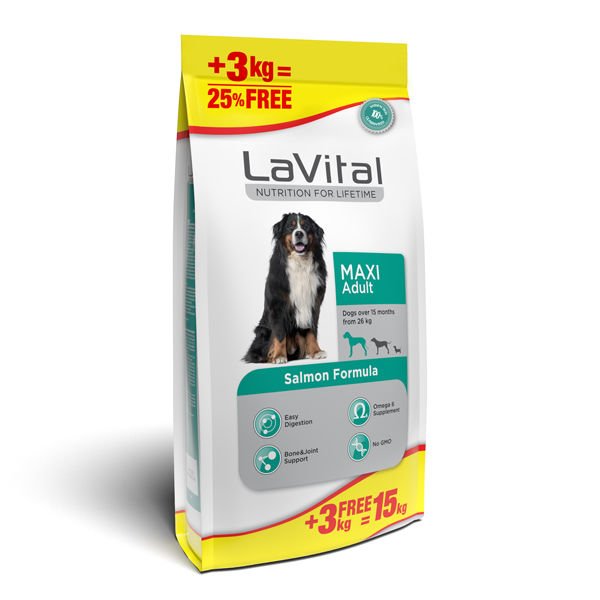 Lavital Maxi Somonlu Yetişkin Köpek Maması 15 Kg
