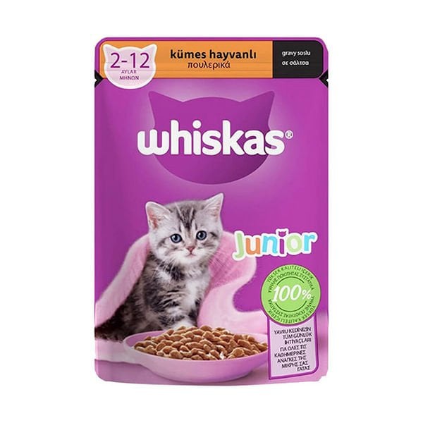 Whiskas Jöleli Kümes Hayvanlı Yavru Konserve Kedi Maması 85 Gr