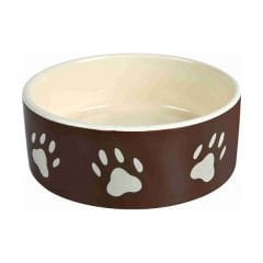 Trixie Patili Kedi ve Köpek Seramik Mama ve Su Kabı Kahverengi 0.8 Lt 16 Cm