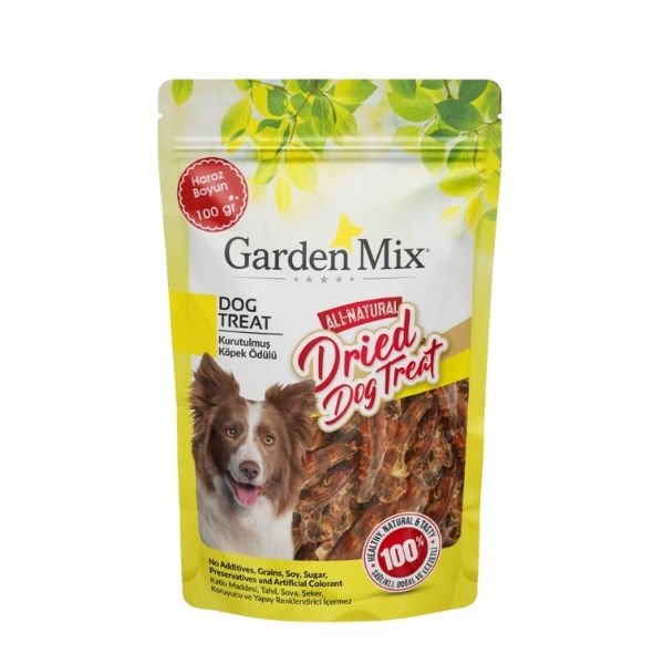 Garden Mix Kurutulmuş Horoz Boyun Köpek Ödül Maması 100 Gr