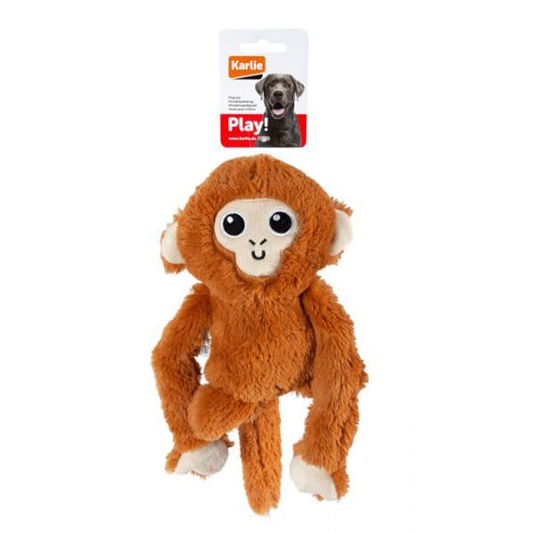 Karlie Peluş Maymun Köpek Oyuncağı Kahverengi 18 Cm