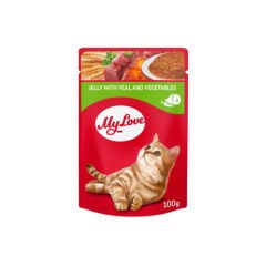 My Love Jöleli Dana Etli ve Sebzeli Pouch Konserve Kedi Maması 100 Gr