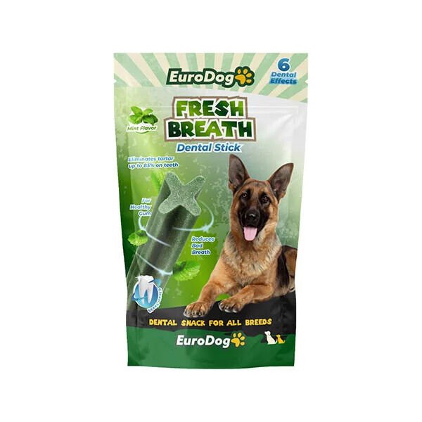 Euro Dog Fresh Breath Naneli Çubuk Köpek Ödül Maması 6 Adet 100 Gr