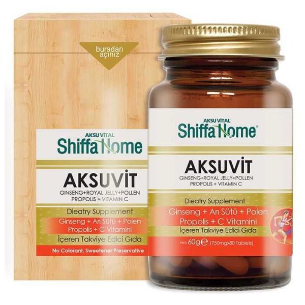 Shiffa Home Aksuvit Tablet (Kırmızı Ginseng & Arı Sütü & Propolis & C Vitamini )