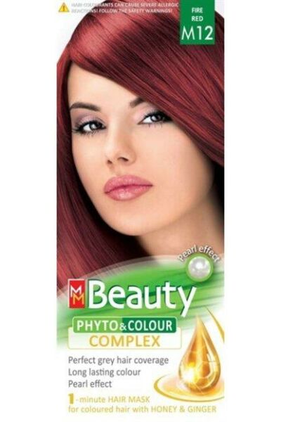 Beauty Bitkisel Saç Boyası (M12 & Ateş Kızılı)