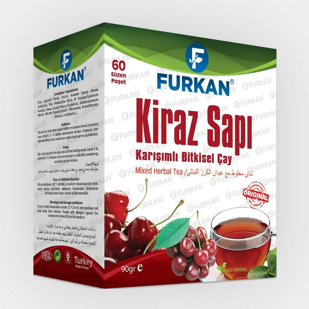 Furkan Kiraz Sapı Karışımlı Bitkisel Çay 60 Süzen Poşet