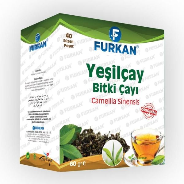 Furkan Yeşilçay Bitki Çayı (40 Süzen Poşet)