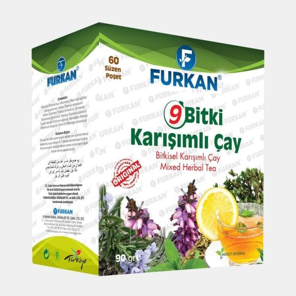 Furkan 9 Bitki Karışımlı Çay (60 Süzen Poşet)