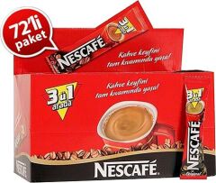 Nescafe 3'ü 1 Arada Kahve - 72'li Paket