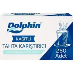 Dolphin Tek Sargılı Ahşap Karıştırıcı - 250'li Paket