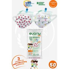 Evony Kids Cerrahi Çocuk Maskesi - 10'lu Paket
