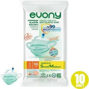 Evony Small-Medium Cerrahi Maske - 10'lu Paket