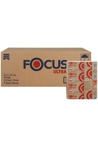 Focus Ultra Z Katlama Kağıt Havlu 22,5 x 24 cm - 200 Adet x 12 Paket