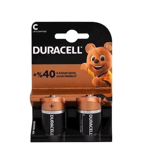 Duracell C Orta Boy Pil 2'li Kartela