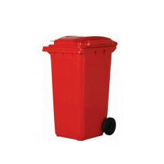 Çöp Konteyneri 120 lt - Kırmızı