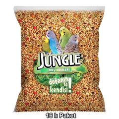 Jungle Muhabbet Kuşu Yemi Poşet 1 Kg 16'lı Paket