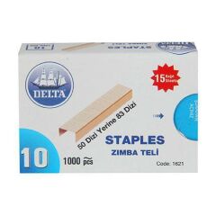 Delta 1621 Zımba Teli 1000'li Paket - No:10 - Sarı