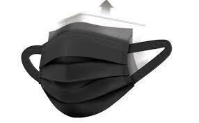 Meltblown 3 Katlı Telli Elastik Bantlı Cerrahi Maske Siyah - 50'li Paket