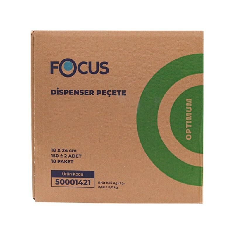 Focus Optimum Dispenser Peçete 18 cm x 24 cm - 150 Adet x 18 Paket