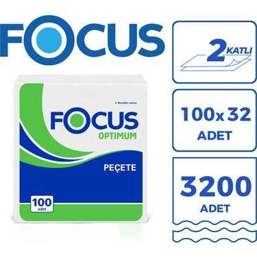 Focus Optimum Kare Peçete 22,5 cm x 26,5 cm - 100 Adet x 32 Paket