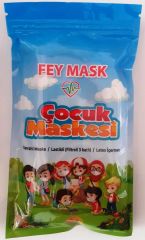 Cerrahi Çocuk Maskesi 10'lu Paket - 3 Katlı Desenli