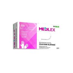Medilex Muayene Eldiveni 100'lü Paket - Pudrasız / Large / Pembe