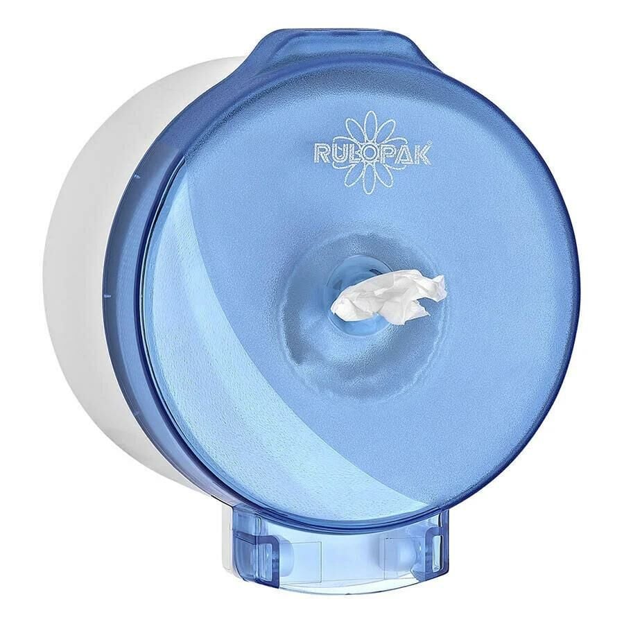 Rulopak R-3015  Modern Cimri Tuvalet Kağıdı Dispenseri Transparan Mavi