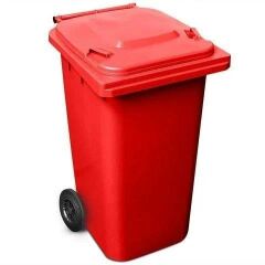 Çöp Konteynırı 240 Lt  Kırmızı (ps)
