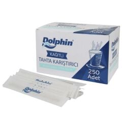 Dolphin Tek Sargılı Ahşap Karıştırıcı - 250'li Paket