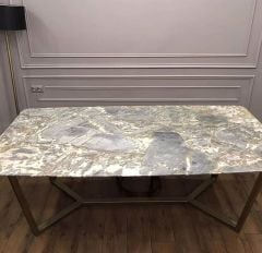 Arte Marble Bianco Afyon Yemek Masası