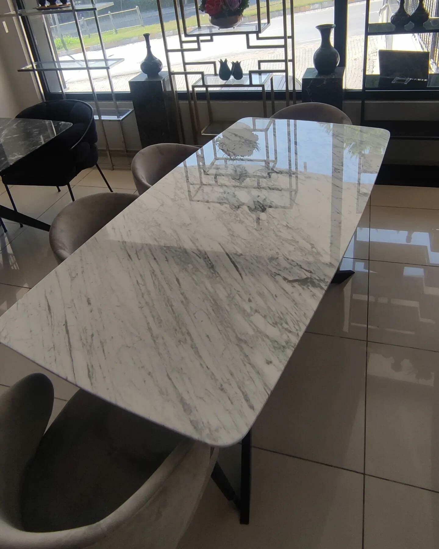 Arte Marble Carrara Dining Table