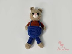 Amigurumi Mavi Tulumlu Ayıcık