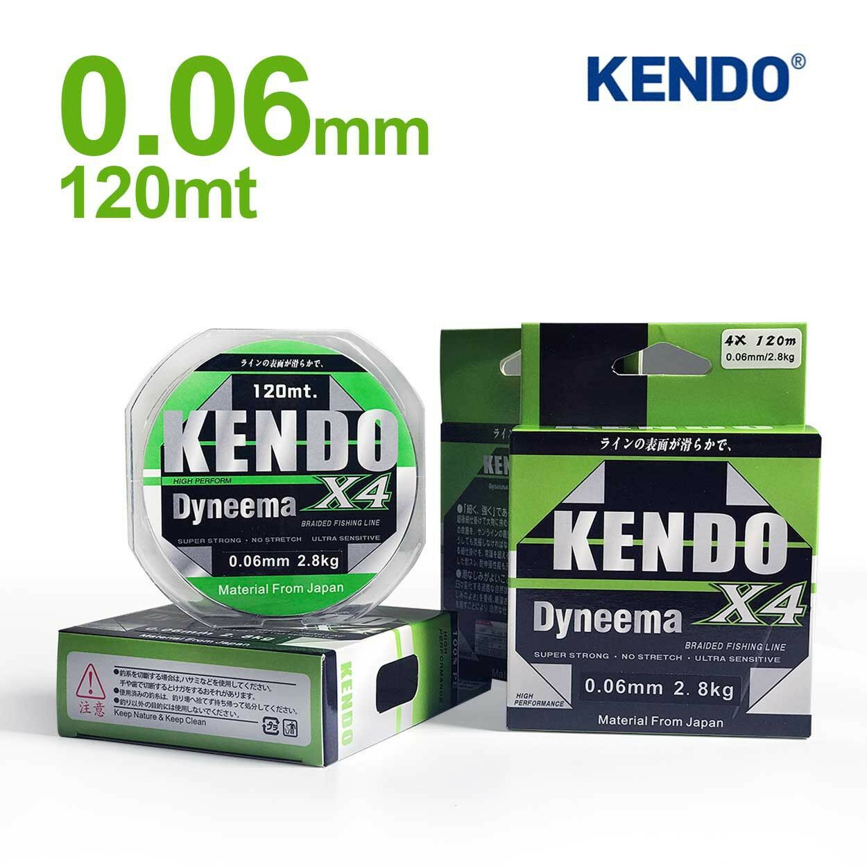 Yeni Kendo Dyneema 4 Örgü 0,06mm 120Mt İp Misina