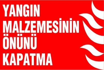YANGIN MALZEMESİNİN ÖNÜNÜ KAPATMA