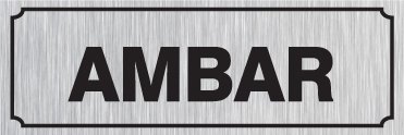 AMBAR 12 X 30 cm - Gümüş Metal 0,5 mm