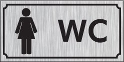 WC 12 X 30 cm - Gümüş Metal 0,5 mm
