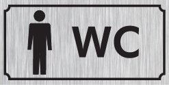 WC 15 X 44 cm - Gümüş Metal 0,5 mm