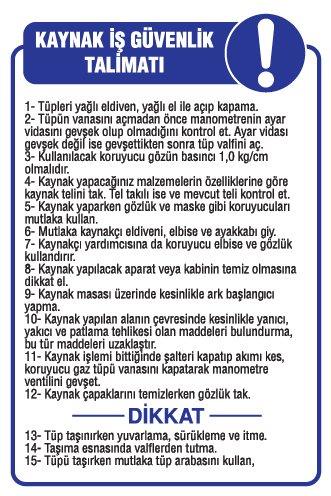 KAYNAK İŞ GÜVENLİK TALİMATI