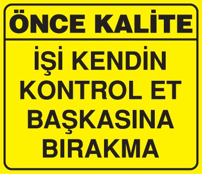 İŞİ KENDİN KONTROL ET BAŞKASINA BIRAKMA