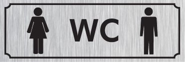 WC 12 X 30 cm - Gümüş Metal 0,5 mm